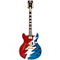 D'Angelico Premier Grateful Dead DC Semi-Hollow Electric Guitar Red, White, and Blue Lightning Bolt