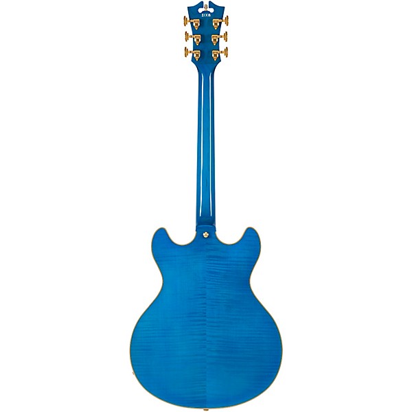 D'Angelico Premier Grateful Dead DC Semi-Hollow Electric Guitar Red, White, and Blue Lightning Bolt