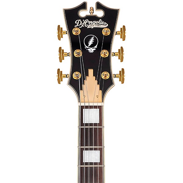D'Angelico Premier Grateful Dead DC Semi-Hollow Electric Guitar Red, White, and Blue Lightning Bolt