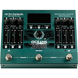 Electro-Harmonix Oceans Abyss Advanced Reverb Laboratory Effects Pedal Green
