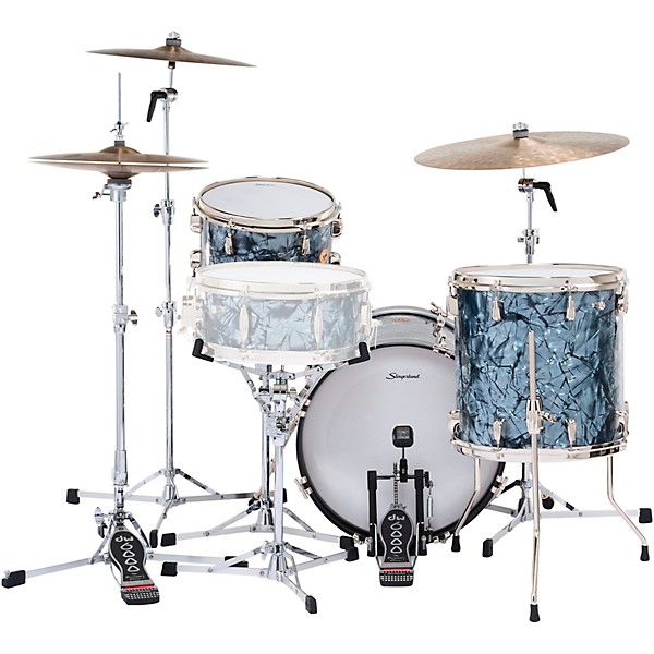 Slingerland Radio King 3-Piece Shell Pack With 18" Bass Drum Black Diamond Pearl