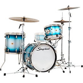 Slingerland Radio King 3-Piece Shell Pack With 18" Bass Drum Blue and Silver Lacquer