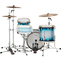 Slingerland Radio King 3-Piece Shell Pack With 18" Bass Drum Blue and Silver Lacquer