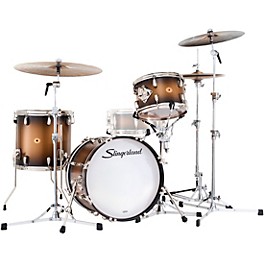Slingerland Radio King 3-Piece Shell Pack With 18" Bass Drum Black and Gold Lacquer