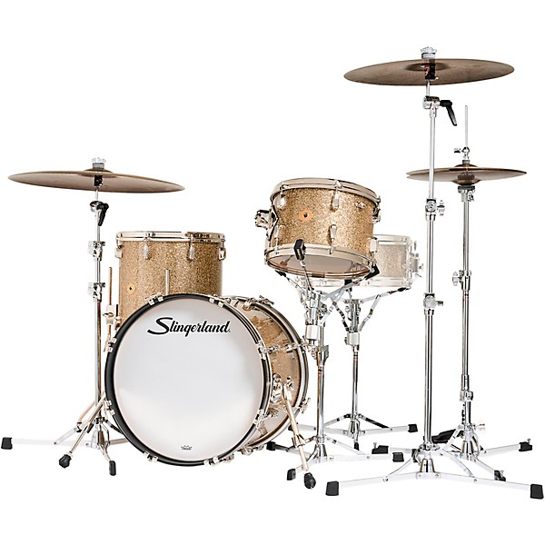 Slingerland Radio King 3-Piece Drum Shell Pack With 18" Bass Drum - Gold Glass