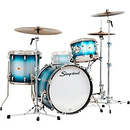 Slingerland Radio King 3-Piece Shell Pack With 20" Bass Drum Blue and Silver Lacquer