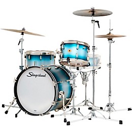 Slingerland Radio King 3-Piece Shell Pack With 20" Bass Drum Blue and Silver Lacquer