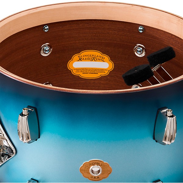 Slingerland Radio King 3-Piece Shell Pack With 20" Bass Drum Blue and Silver Lacquer