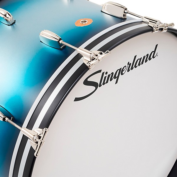 Slingerland Radio King 3-Piece Shell Pack With 20" Bass Drum Blue and Silver Lacquer