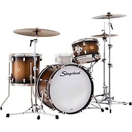 Slingerland Radio King 3-Piece Shell Pack With 20" Bass Drum Black and Gold Lacquer
