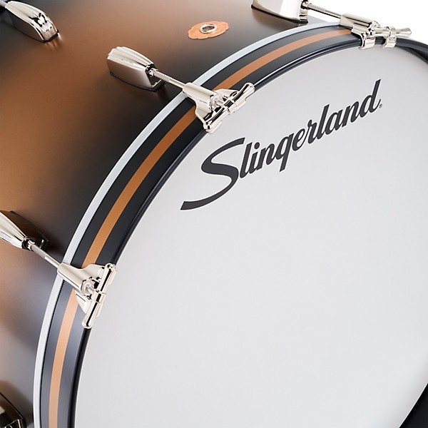 Slingerland Radio King 3-Piece Shell Pack With 20" Bass Drum Black and Gold Lacquer