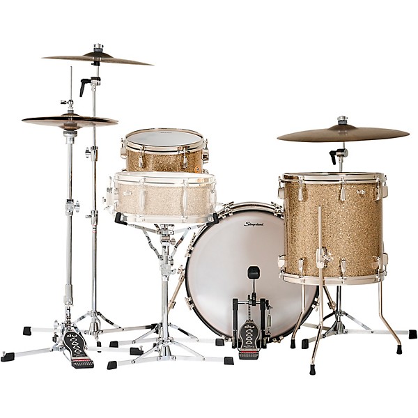 Slingerland Radio King 3-Piece Drum Shell Pack With 20" Bass Drum - Gold Glass