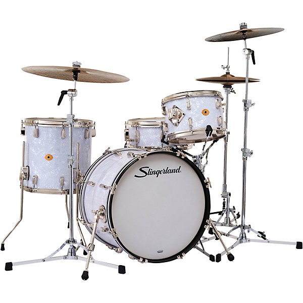 Slingerland Radio King 4-Piece Shell Pack With 20" Bass Drum and Snare White Marine Pearl