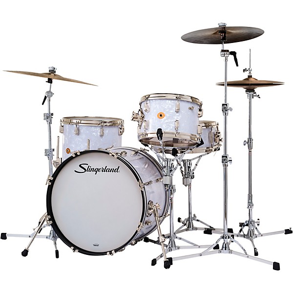 Slingerland Radio King 4-Piece Shell Pack With 20" Bass Drum and Snare White Marine Pearl