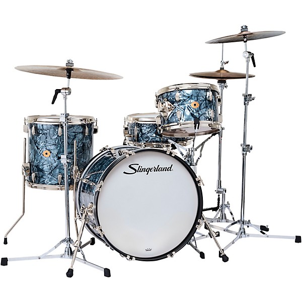 Slingerland Radio King 4-Piece Shell Pack With 20" Bass Drum and Snare Black Diamond Pearl