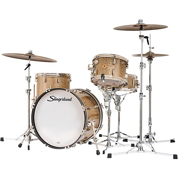 Slingerland Radio King 4-Piece Drum Shell Pack With 20" Bass Drum and 14" Snare - Gold Glass