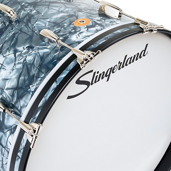 Slingerland Radio King 4-Piece Shell Pack With 22" Bass Drum Black Diamond Pearl