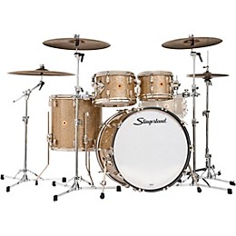 Slingerland Radio King 4-Piece Drum Shell Pack With 22" Bass Drum - Gold Glass