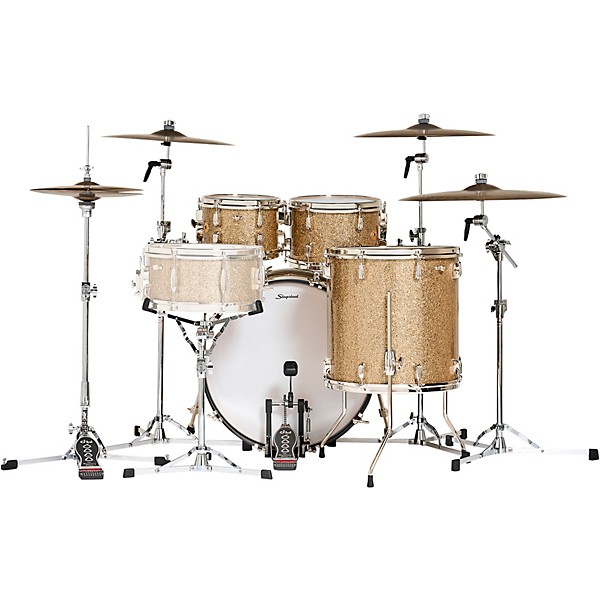 Slingerland Radio King 4-Piece Drum Shell Pack With 22" Bass Drum - Gold Glass