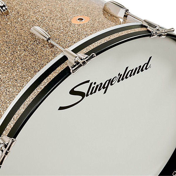 Slingerland Radio King 4-Piece Drum Shell Pack With 22" Bass Drum - Gold Glass