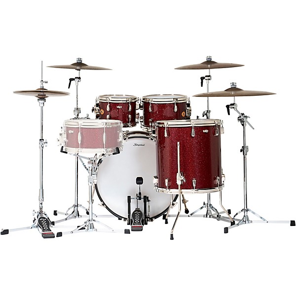 Slingerland Radio King 4-Piece Drum Shell Pack With 22" Bass Drum - Maroon Glass