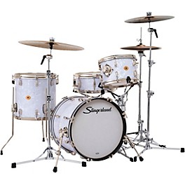 Slingerland Radio King 4-Piece Drum Shell Pack With 18" Bass Drum and 14" Snare - White Marine Pearl