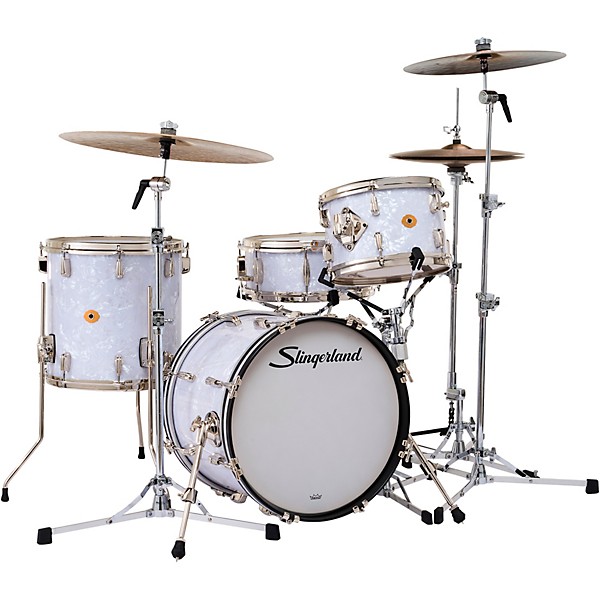 Slingerland Radio King 4-Piece Shell Pack With 18" Bass Drum and Snare White Marine Pearl