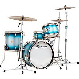 Slingerland Radio King 4-Piece Shell Pack With 18" Bass Drum and Snare Blue and Silver Lacquer