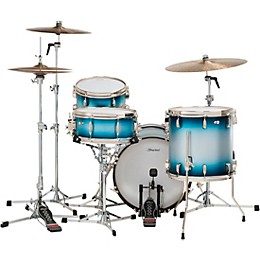 Slingerland Radio King 4-Piece Shell Pack With 18" Bass Drum and Snare Blue and Silver Lacquer