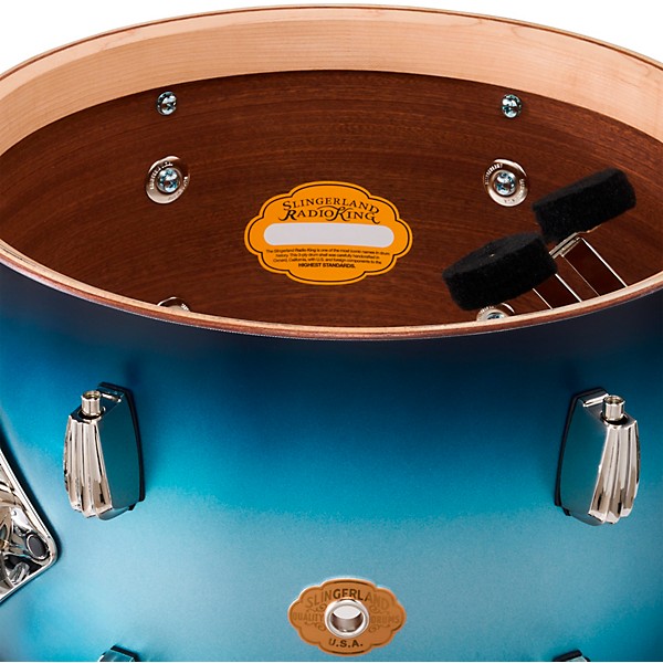 Slingerland Radio King 4-Piece Shell Pack With 18" Bass Drum and Snare Blue and Silver Lacquer