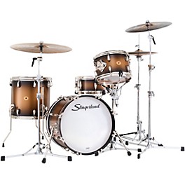 Slingerland Radio King 4-Piece Shell Pack With 18" Bass Drum and Snare Black and Gold Lacquer