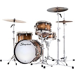 Slingerland Radio King 4-Piece Shell Pack With 18" Bass Drum and Snare Black and Gold Lacquer