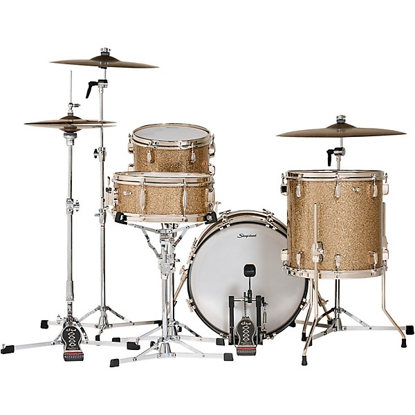 Slingerland Radio King 4-Piece Drum Shell Pack With 18" Bass Drum and 14" Snare - Gold Glass