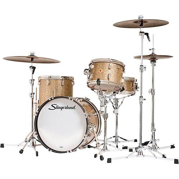 Slingerland Radio King 4-Piece Drum Shell Pack With 18" Bass Drum and 14" Snare - Gold Glass