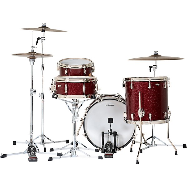 Slingerland Radio King 4-Piece Drum Shell Pack With 18" Bass Drum and 14" Snare - Maroon Glass