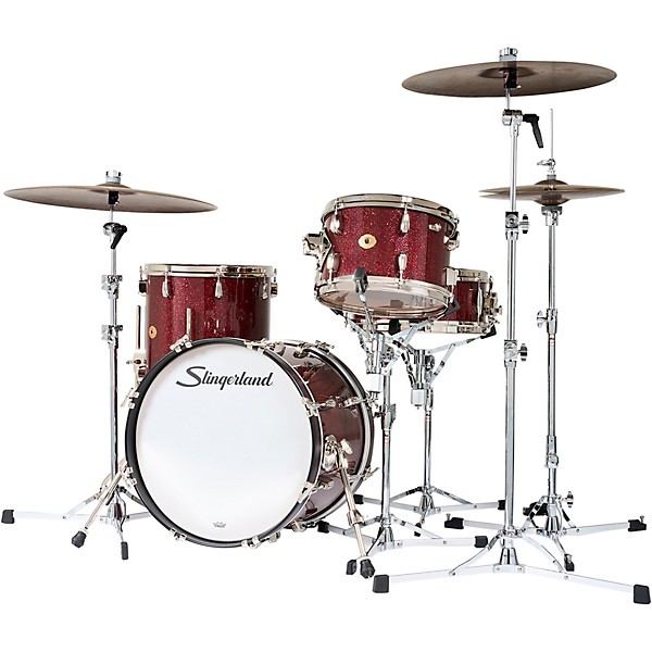 Slingerland Radio King 4-Piece Drum Shell Pack With 18" Bass Drum and 14" Snare - Maroon Glass