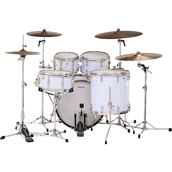 Slingerland Radio King 5-Piece Shell Pack With 22" Bass Drum & Snare Drum White Marine Pearl