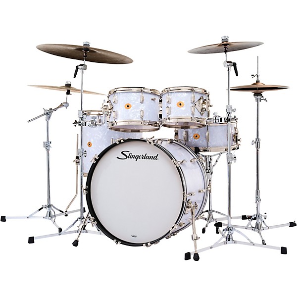 Slingerland Radio King 5-Piece Shell Pack With 22" Bass Drum & Snare Drum White Marine Pearl