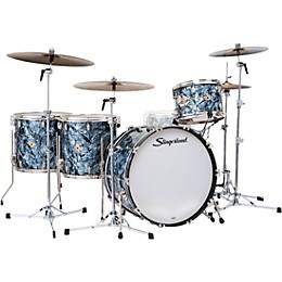 Slingerland Radio King 4-Piece Shell Pack With 24" Bass Drum & Snare Drum Black Diamond Pearl