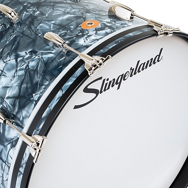 Slingerland Radio King 4-Piece Shell Pack With 24" Bass Drum & Snare Drum Black Diamond Pearl