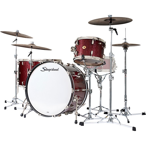 Slingerland Radio King 4-Piece Drum Shell Pack With 24" Bass Drum - Maroon Glass