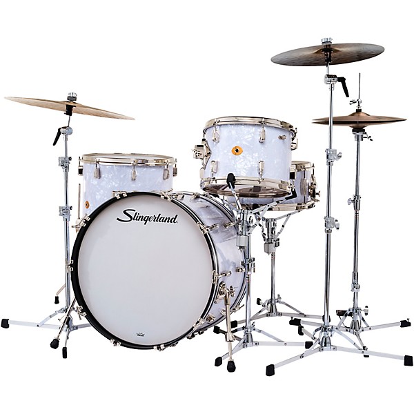 Slingerland Radio King 4-Piece Shell Pack With 22" Bass Drum and Snare White Marine Pearl