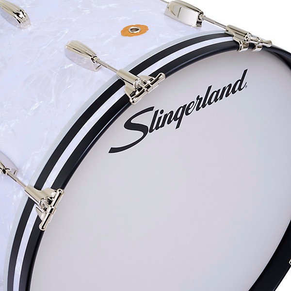 Slingerland Radio King 4-Piece Shell Pack With 22" Bass Drum and Snare White Marine Pearl
