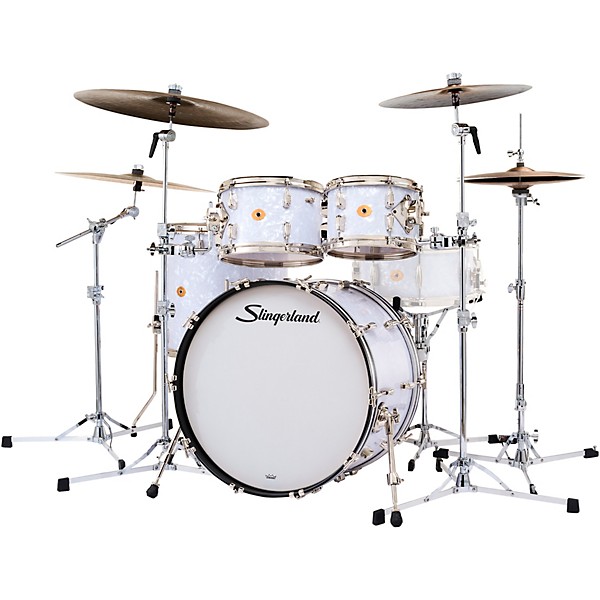 Slingerland Radio King 3-Piece Shell Pack With 22" Bass Drum White Marine Pearl