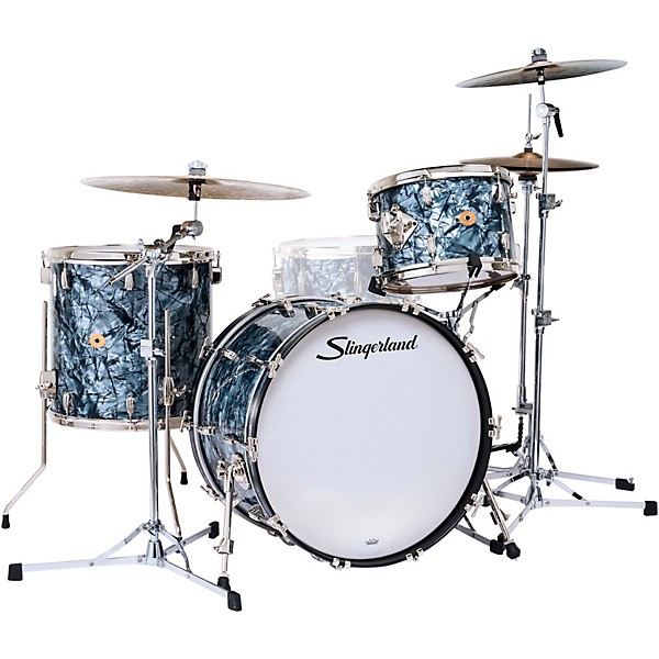 Slingerland Radio King 3-Piece Shell Pack With 22" Bass Drum Black Diamond Pearl