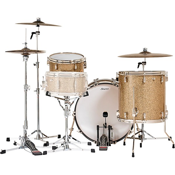 Slingerland Radio King 3-Piece Drum Shell Pack With 22" Bass Drum - Gold Glass