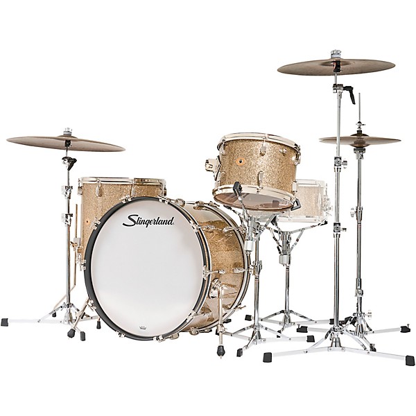 Slingerland Radio King 3-Piece Drum Shell Pack With 22" Bass Drum - Gold Glass