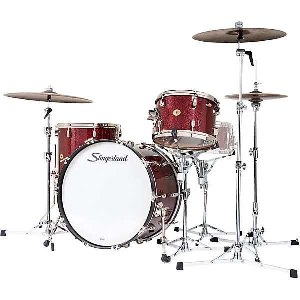 Slingerland Radio King 3-Piece Drum Shell Pack With 22" Bass Drum - Maroon Glass