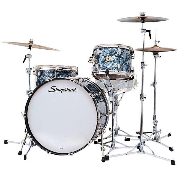 Slingerland Radio King 3-Piece Shell Pack With 24" Bass Drum Black Diamond Pearl