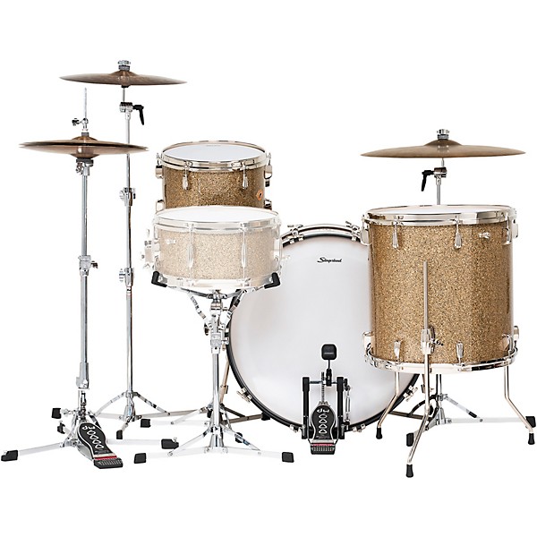 Slingerland Radio King 3-Piece Drum Shell Pack With 24" Bass Drum - Gold Glass